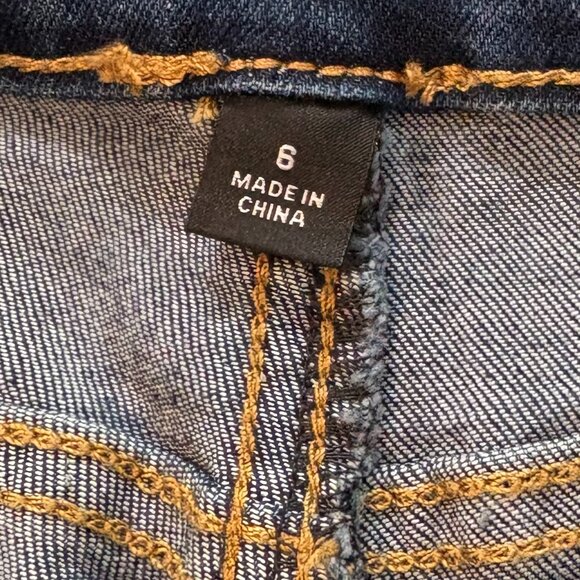 INC International Concepts Fringed Straight Leg Jeans, Size 6 - Picture 7 of 10